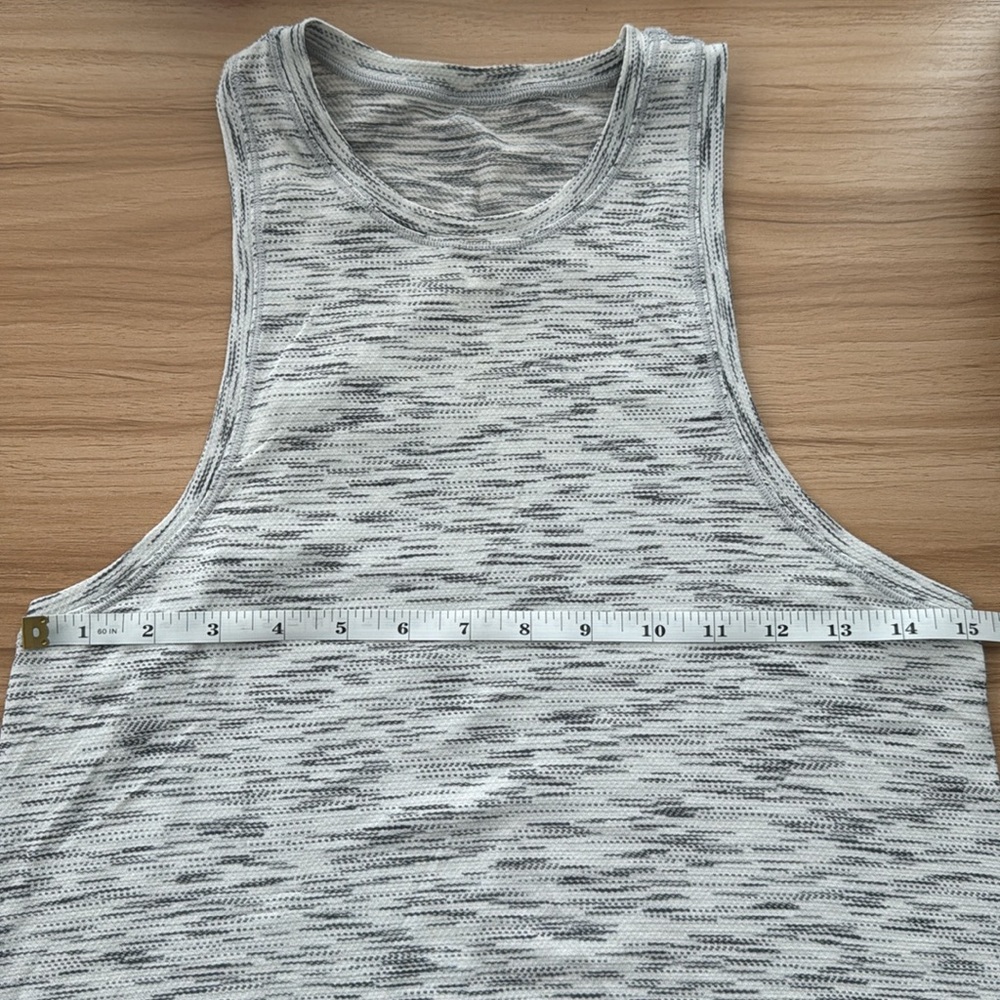 Lululemon Squad Goals Tank Tiger Space Dye Black White Grey Activewear Gym - Picture 8 of 10